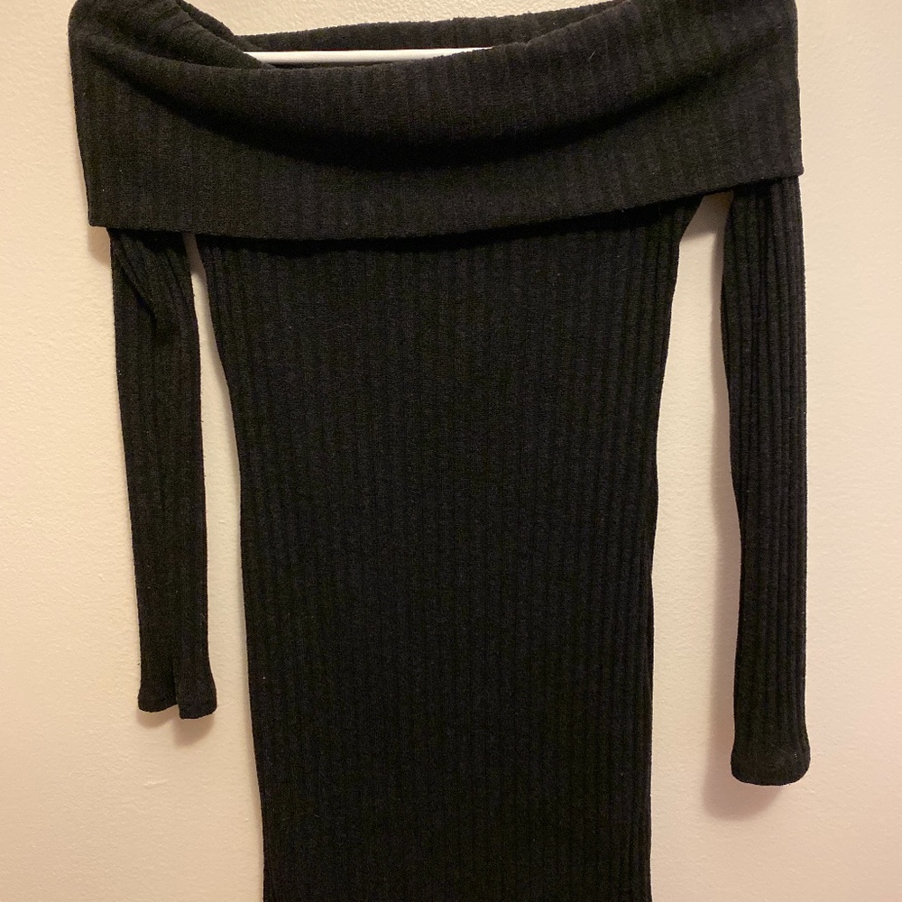 Forever 21 Black off the shoulder Knit Dress